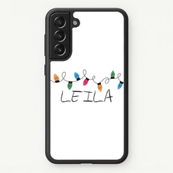Fairy Lights - Personalised Stranger  - Stranger Things Phone Case for Galaxy S21FE