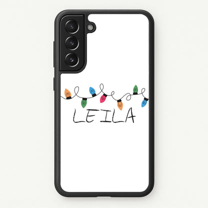 Fairy Lights - Personalised Stranger  - Stranger Things Phone Case for Galaxy S21FE