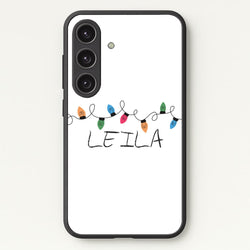 Fairy Lights - Personalised Stranger  - Stranger Things Phone Case for Galaxy S24FE