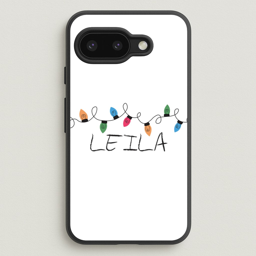 Fairy Lights - Personalised Stranger  - Stranger Things Phone Case for Google Pixel 9a