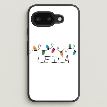 Fairy Lights - Personalised Stranger  - Stranger Things Phone Case for Google Pixel 9a