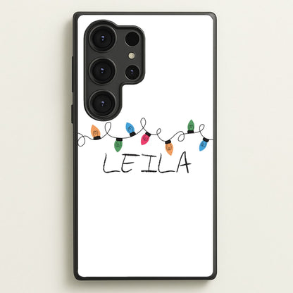 Fairy Lights - Personalised Stranger  - Stranger Things Phone Case for Galaxy S25 Ultra