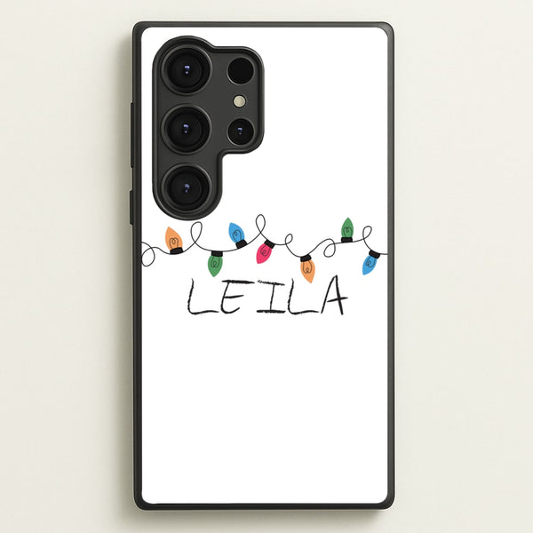 Fairy Lights - Personalised Stranger  - Stranger Things Phone Case for Galaxy S25 Ultra
