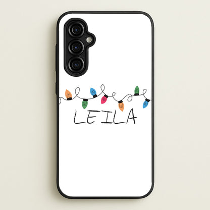 Fairy Lights - Personalised Stranger  - Stranger Things Phone Case for Galaxy A54