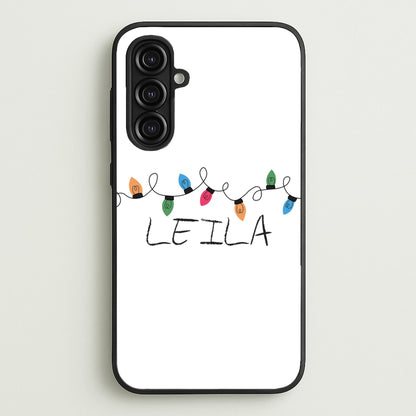 Fairy Lights - Personalised Stranger  - Stranger Things Phone Case for Galaxy A16