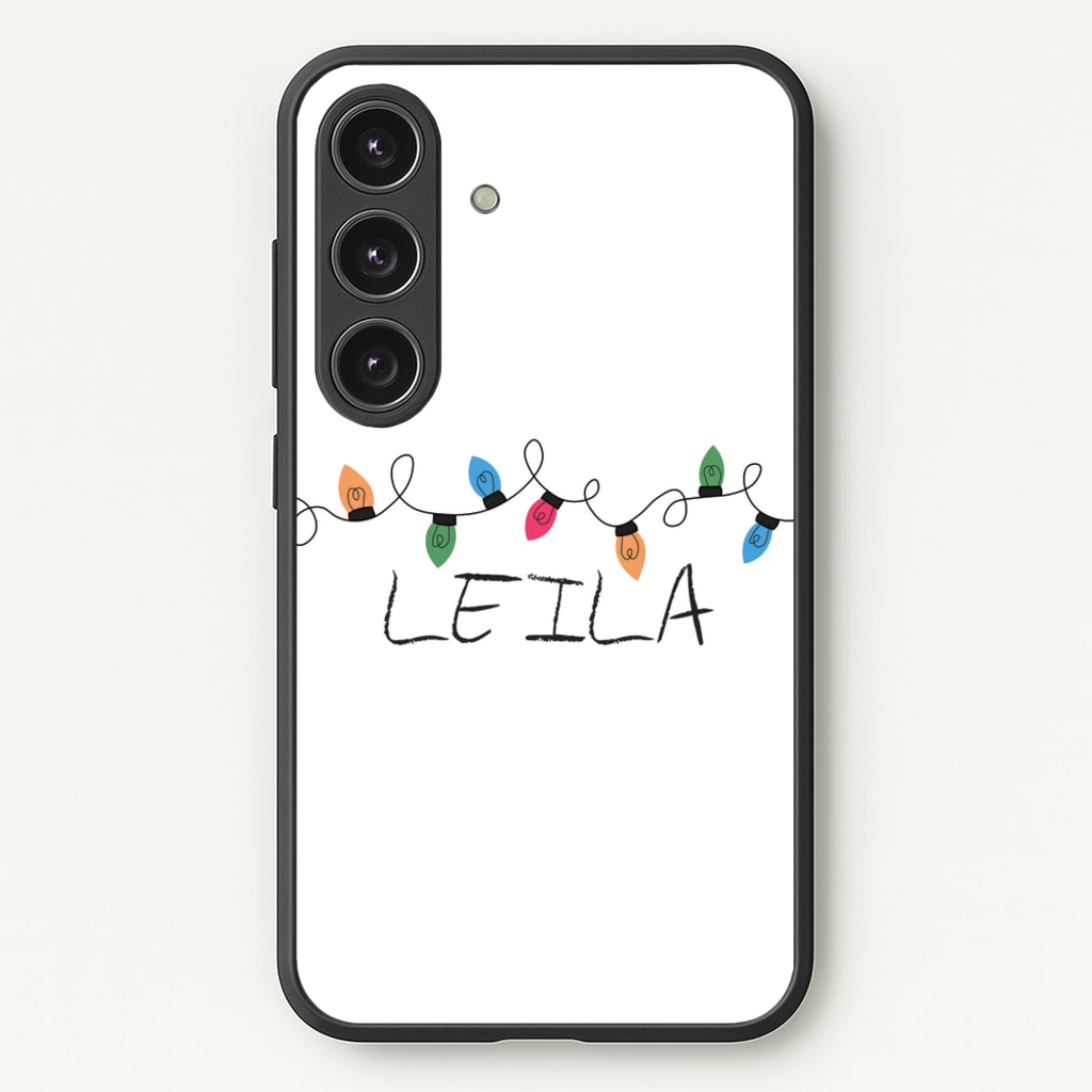Fairy Lights - Personalised Stranger  - Stranger Things Phone Case for Galaxy S24