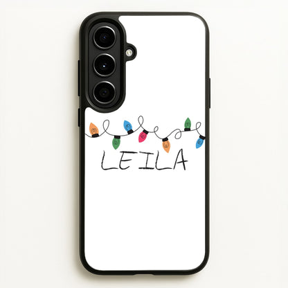 Fairy Lights - Personalised Stranger  - Stranger Things Phone Case for Galaxy A56