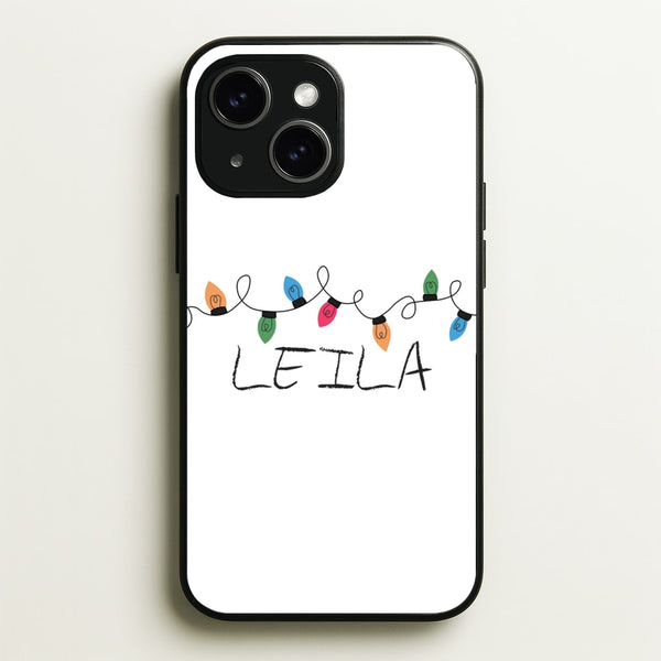 Fairy Lights - Personalised Stranger  - Stranger Things Phone Case for iPhone 14