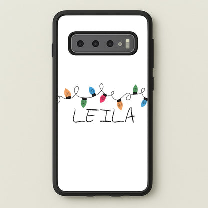 Fairy Lights - Personalised Stranger  - Stranger Things Phone Case for Galaxy S10