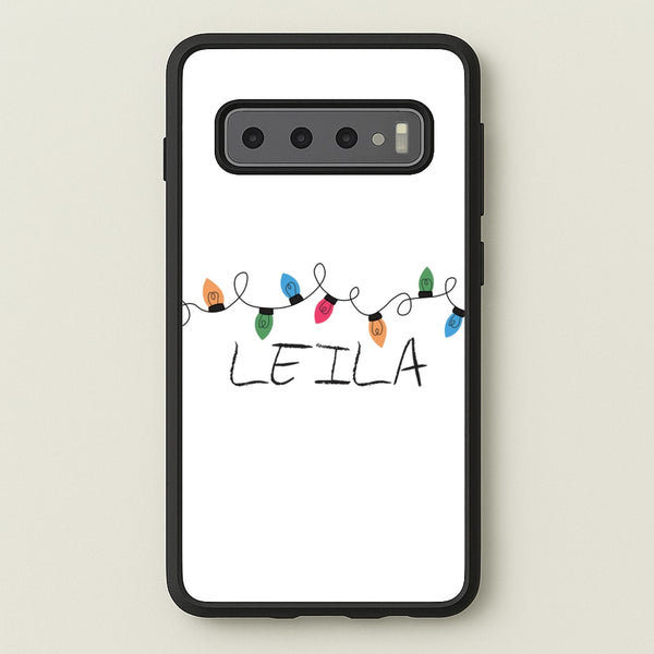 Fairy Lights - Personalised Stranger  - Stranger Things Phone Case for Galaxy S10