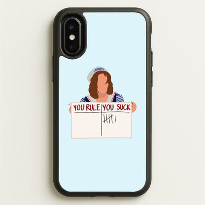 You Suck Tally  - Stranger Things Phone Case for iPhone X / XS