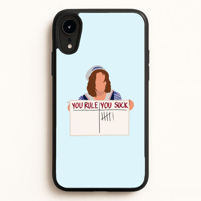 You Suck Tally  - Stranger Things Phone Case for iPhone XR