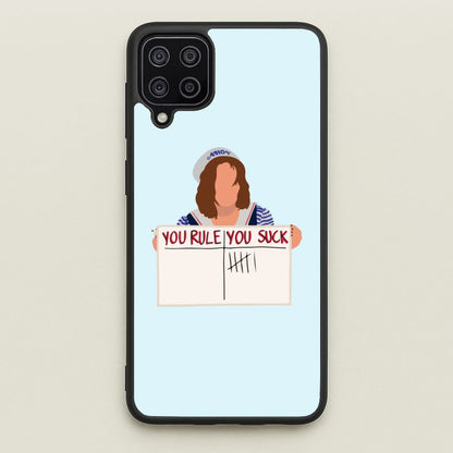 You Suck Tally  - Stranger Things Phone Case for Galaxy A12