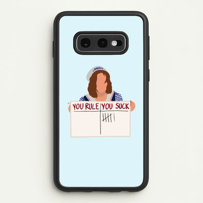 You Suck Tally  - Stranger Things Phone Case for Galaxy S10e