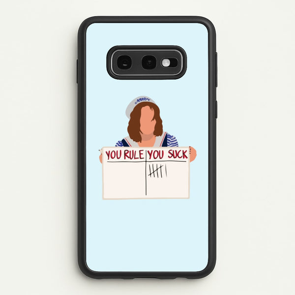 You Suck Tally  - Stranger Things Phone Case for Galaxy S10e