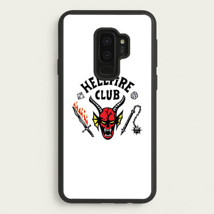 Hellfire Logo - White  - Stranger Things Phone Case for Galaxy S9 Plus