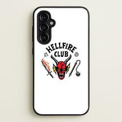 Hellfire Logo - White  - Stranger Things Phone Case for Galaxy A54