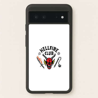Hellfire Logo - White  - Stranger Things Phone Case for Google Pixel 6