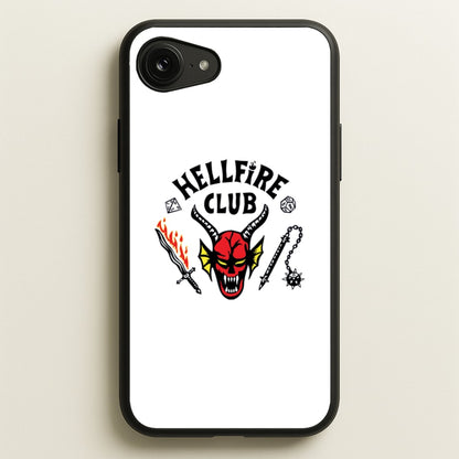 Hellfire Logo - White  - Stranger Things Phone Case for iPhone 16e