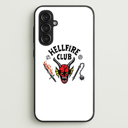 Hellfire Logo - White  - Stranger Things Phone Case for Galaxy S23FE