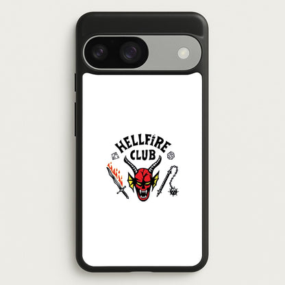 Hellfire Logo - White  - Stranger Things Phone Case for Google Pixel 9 / 9 Pro