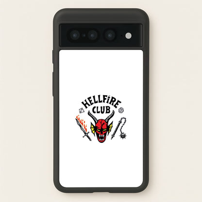 Hellfire Logo - White  - Stranger Things Phone Case for Google Pixel 7 Pro