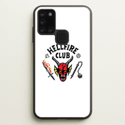 Hellfire Logo - White  - Stranger Things Phone Case for Galaxy A21s