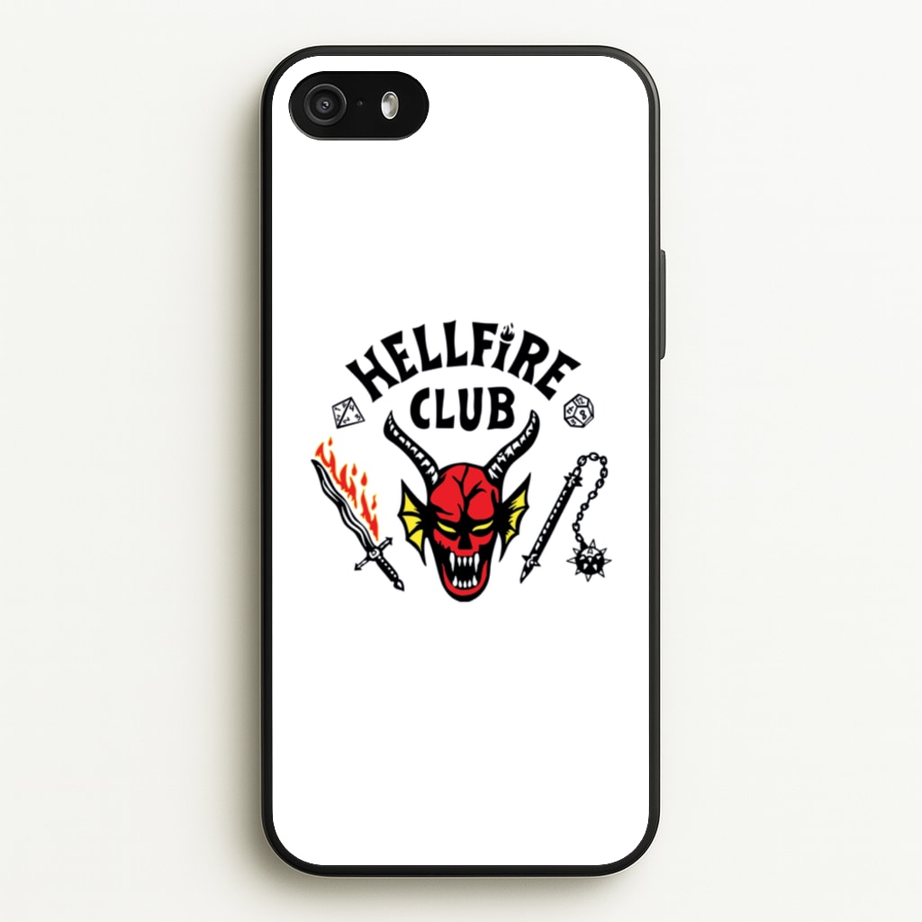 Hellfire Logo - White  - Stranger Things Phone Case for iPhone 5 / 5s / SE 2016