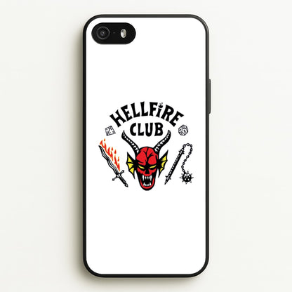 Hellfire Logo - White  - Stranger Things Phone Case for iPhone 5 / 5s / SE 2016