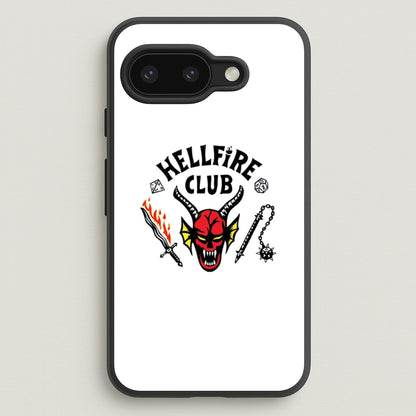 Hellfire Logo - White  - Stranger Things Phone Case for Google Pixel 9a