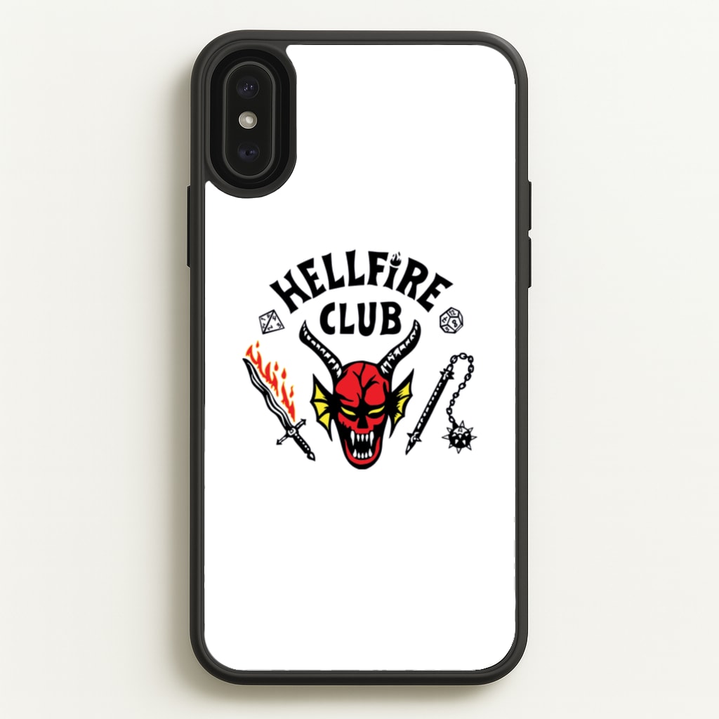Hellfire Logo - White  - Stranger Things Phone Case for iPhone XS Max
