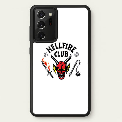 Hellfire Logo - White  - Stranger Things Phone Case for Galaxy Note 20 Ultra