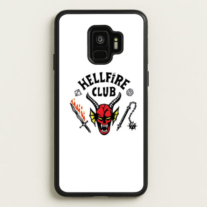 Hellfire Logo - White  - Stranger Things Phone Case for Galaxy S9
