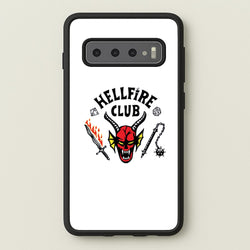 Hellfire Logo - White  - Stranger Things Phone Case for Galaxy S10 Plus