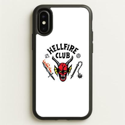 Hellfire Logo - White  - Stranger Things Phone Case for iPhone X / XS