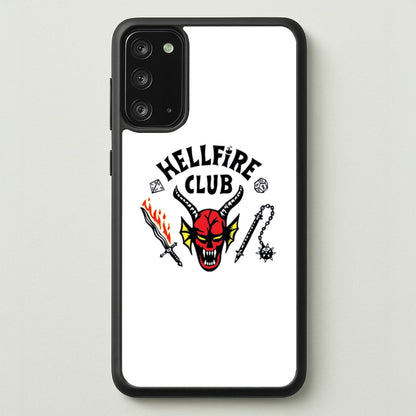Hellfire Logo - White  - Stranger Things Phone Case for Galaxy Note 20
