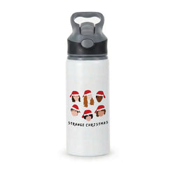 Strange Crew Christmas Active Water Bottle - Black