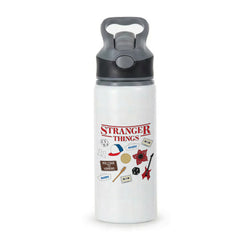 Stranger Things Cartoon Icons Active Water Bottle - Black