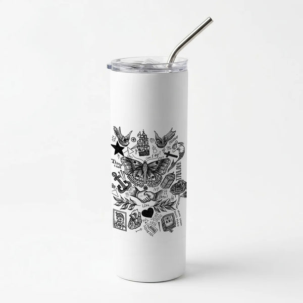 Harry Tattoos Skinny Tumbler