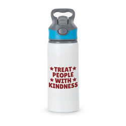 Treat People With Kindness Active Water Bottle - Blue