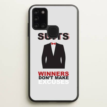 Winners Don't Make Excuses  - Suits Phone Case for Galaxy A21s