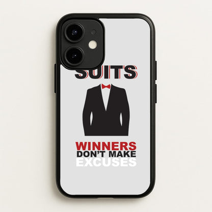 Winners Don't Make Excuses  - Suits Phone Case for iPhone 12 Mini