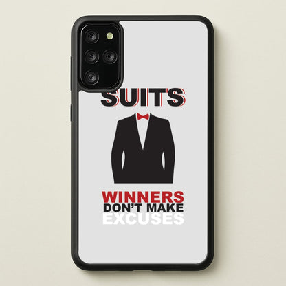 Winners Don't Make Excuses  - Suits Phone Case for Galaxy S20 Plus