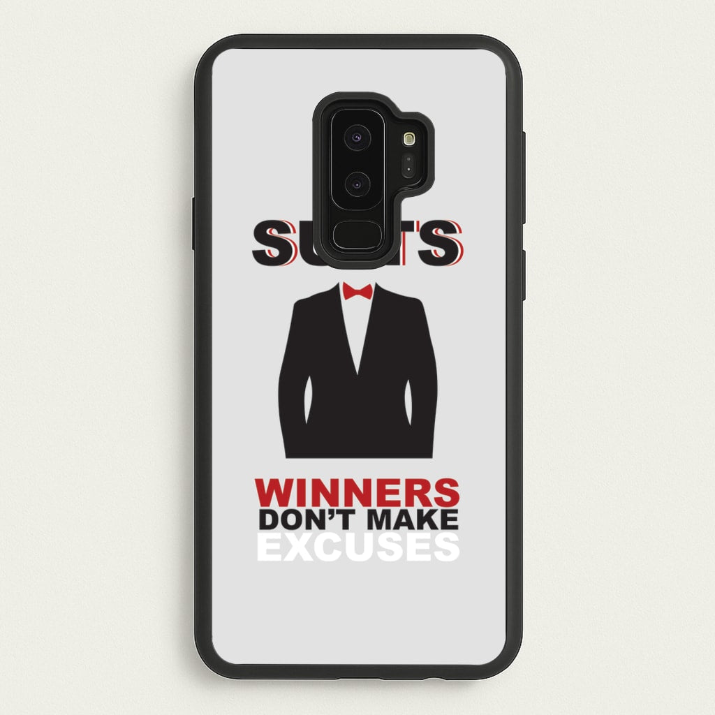 Winners Don't Make Excuses  - Suits Phone Case for Galaxy S9 Plus