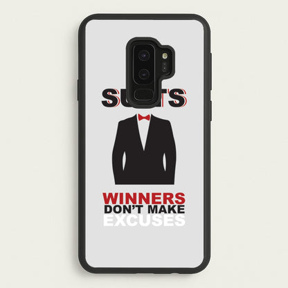 Winners Don't Make Excuses  - Suits Phone Case for Galaxy S9 Plus