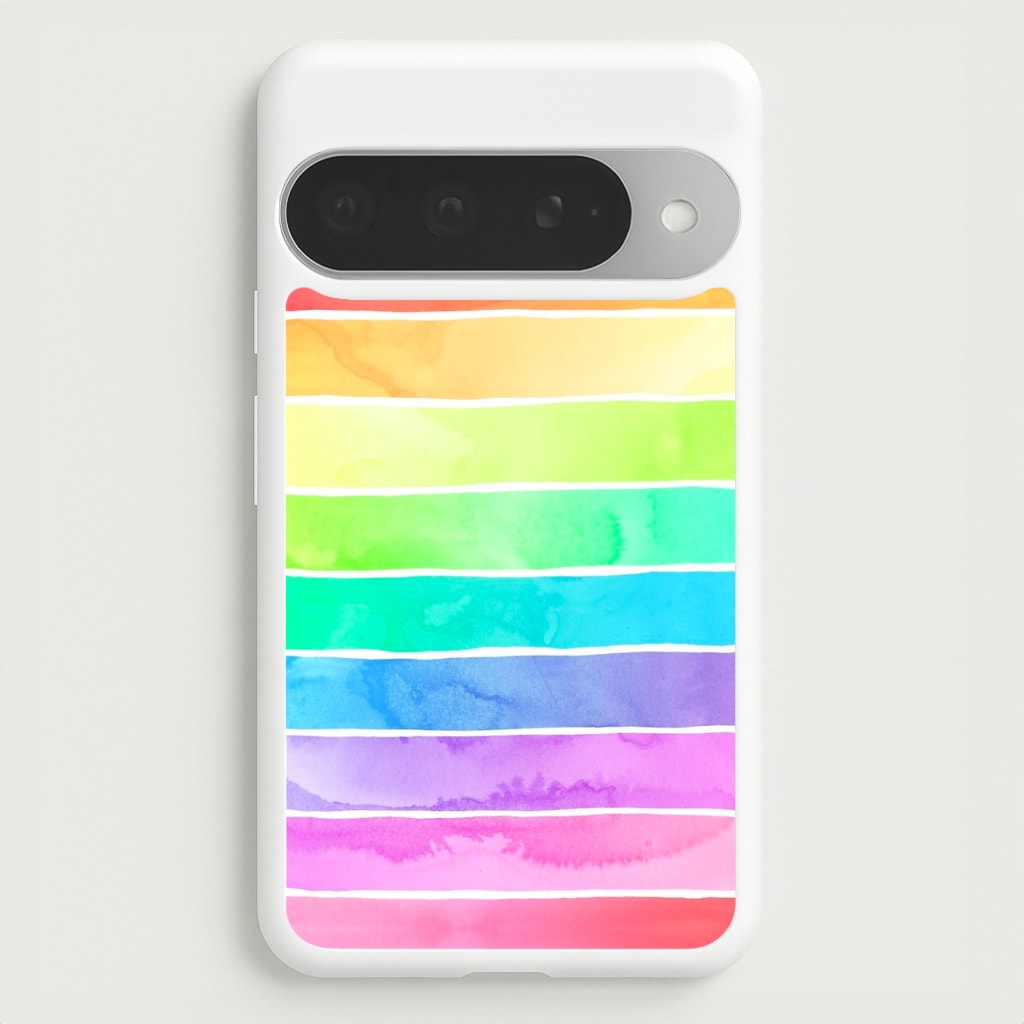 Summer Rainbow Stripes Phone Case for Google Pixel 10 Pro XL
