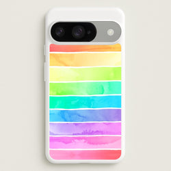 Summer Rainbow Stripes Phone Case for Google Pixel 10 / 10 Pro