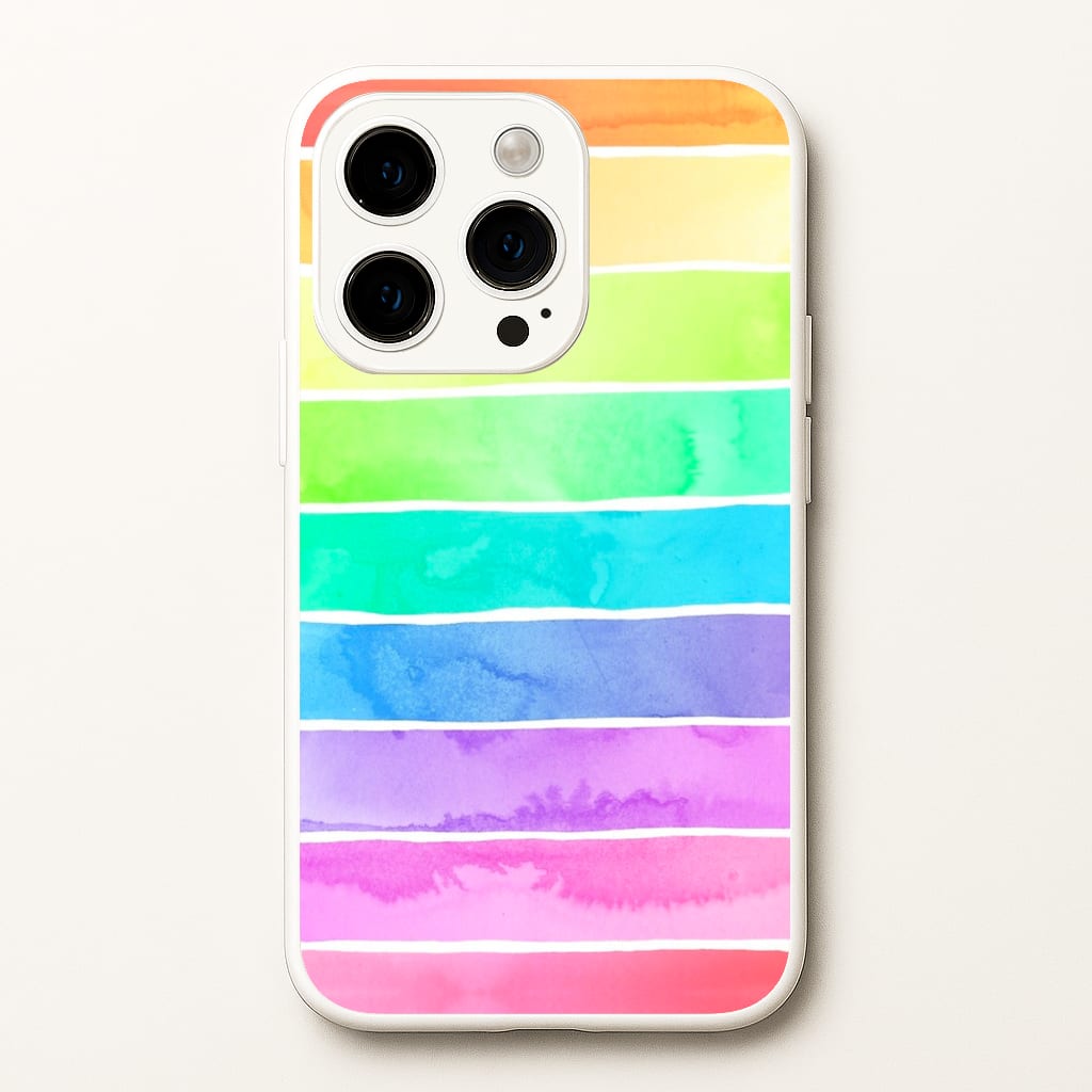 Summer Rainbow Stripes  - Summer Phone Case for iPhone 15 Pro