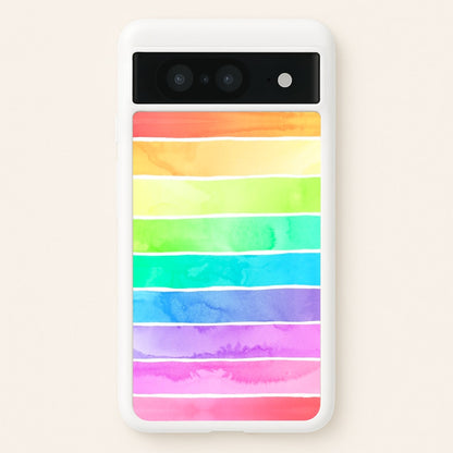 Summer Rainbow Stripes  - Summer Phone Case for Google Pixel 8