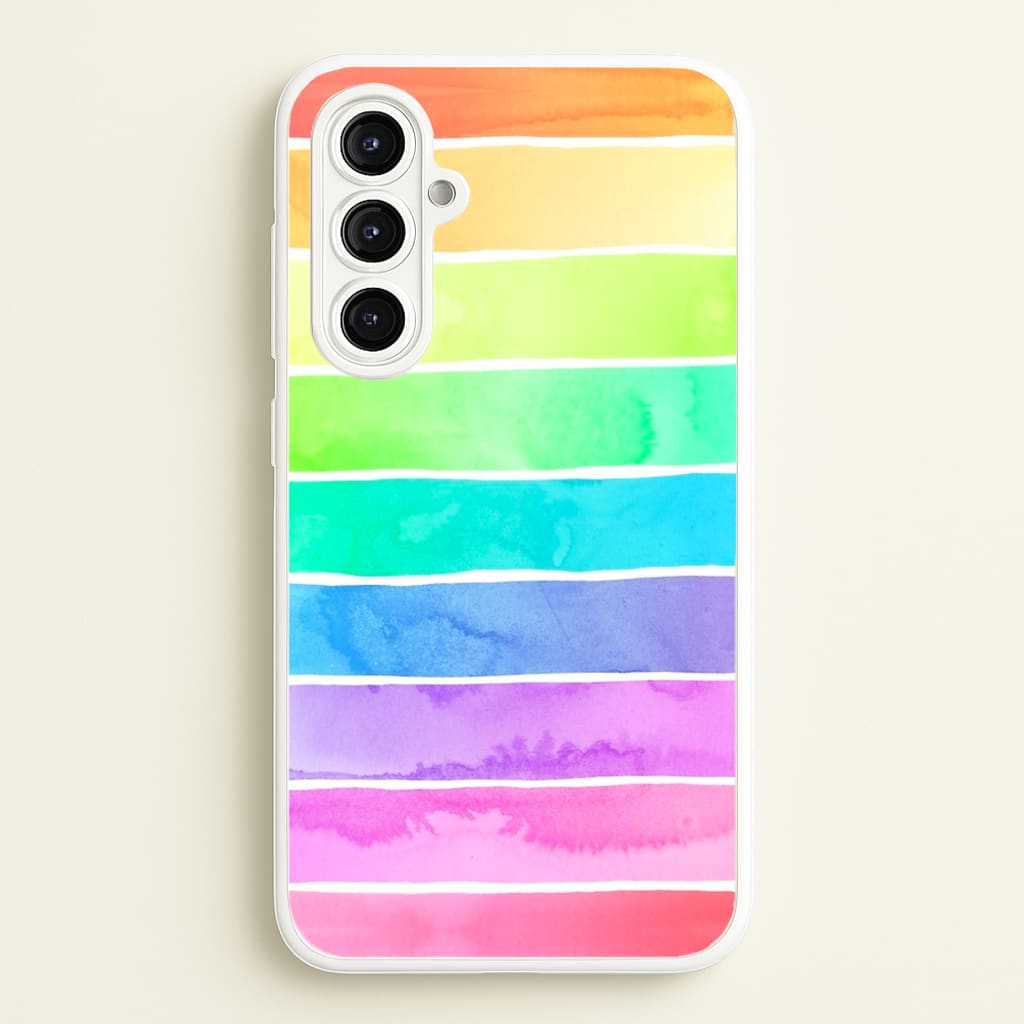 Summer Rainbow Stripes  - Summer Phone Case for Galaxy A16